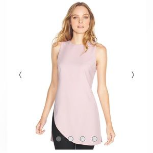 White House Black Market asymmetrical slit tunic